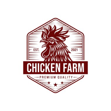 Horoz logosu tasarımı vektör çizimi