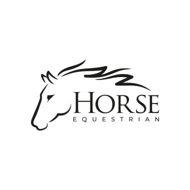 Horse logo. Stallion emblem. Wild mustang rearing icon. Luxury equine estate brand identity. Gold equestrian label design. Vector illustration.