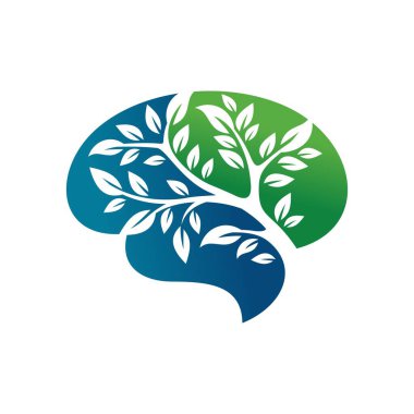 Sağlık Beyni logosu konsept vektörü, Doğa Zihin logosu şablonu, Eğitim logosu sembolü tasarladı