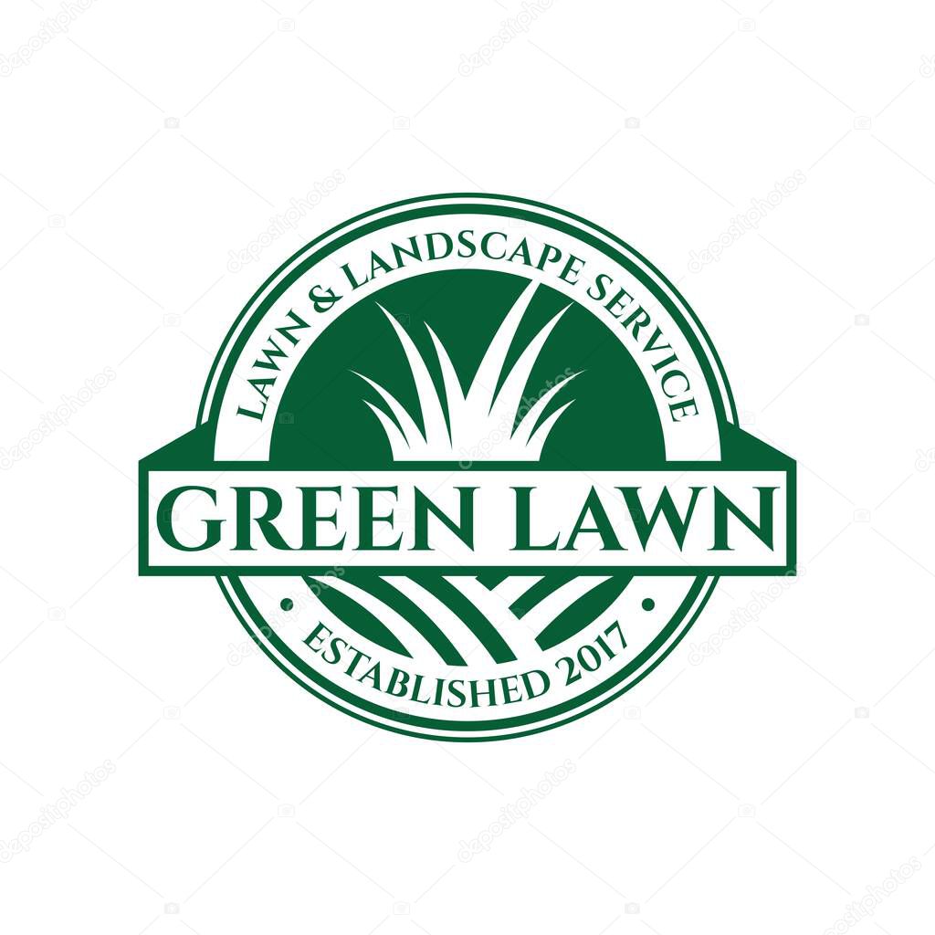 Illustration Graphic Vector of Lawn Care, Landscape Services, Grass Concept Logo Design Template