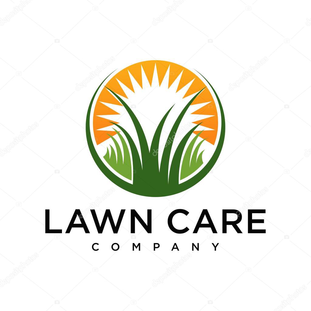 Illustration Graphic Vector of Lawn Care, Landscape Services, Grass Concept Logo Design Template