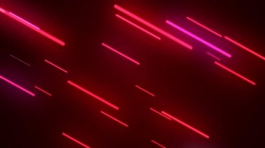 Parlak kırmızı lazer çizgileri olan soyut siyah arkaplan. Kusursuz döngü canlandırması