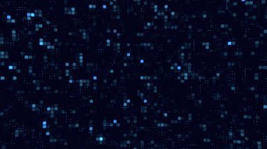 mavi teknoloji arkaplan, dijital neon siyah arkaplan, görsel döngü canlandırması