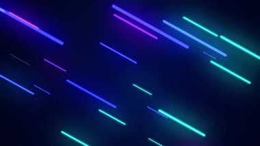 Parlak mavi lazer çizgileri olan soyut siyah arkaplan. Görsel Kusursuz döngü canlandırması