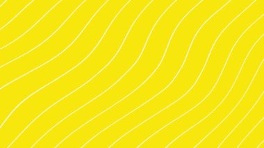 Soyut ağır çekim sarı dalga çizgileri deseni. Kusursuz döngü animasyonu basit düz tasarım, hareket grafikleri için, minimalist modern sunumlar,