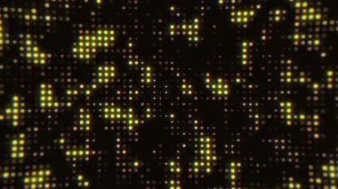 Yüksek teknoloji sarı soyut arka plan. Hareket grafiği, duvar kağıdı veya ekran koruyucu, minimalist dipsiz döngü animasyonu