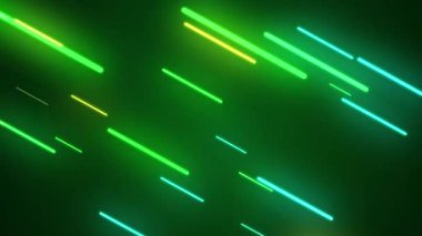 Parlak yeşil lazer çizgileri olan soyut siyah arkaplan. kompozisyon kusursuz döngü canlandırması