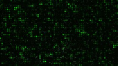 yeşil teknoloji arka planı, dijital neon siyah arkaplan, kompozisyon döngüsü canlandırması