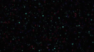 Gelecekçi siyah arkaplan, dijital, ızgara retro, bileşimsiz döngüsüz canlandırma