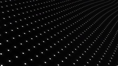 Kompozisyon koyu arkaplan üzerinde soyut siyah nokta dalgalı dinamik desen grafik tasarımı