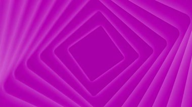 Kare şekilli geometrik mor arkaplan. 3D Neon şablon döngüsü modern animasyon