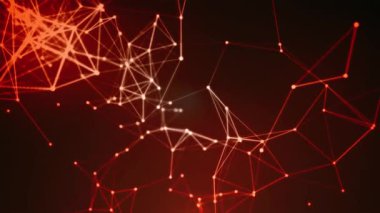 Soyut turuncu pleksus teknolojisi fütüristik ağ arka plan şablonu