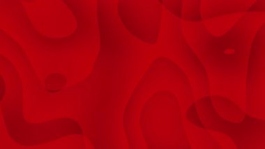 soyut kırmızı arkaplan şekilli dalgalı şablon derinliği ve gölge 4k fotokopi alanı hd dijital animasyon canlandırma video tasarımı dikişsiz döngüsü