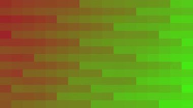 piksel mozaik katı kırmızı yeşil zemin çok renkli geometrik kare şekilli sanat deseni uzayın dijital kopyası kusursuz döngü canlandırması
