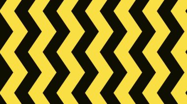 sarı ve siyah zig zag arka plan sağa sola sonsuz döngü animasyonu basit çizgi geometrik tasarım düz dijital görüntüleme
