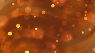 Kahverengi Bokeh ışıkları yüzüyor Arka planda, sarı dağınık