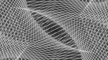 siyah ve beyaz çizgi arkaplan neon soyut parlayan desen 4K video canlandırması