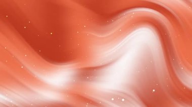 beyaz turuncu zemin, beyaz parçacık ışık çizgileri ve dağınık parıltılar, dalgalı soyut mermer dokusu, 4K kusursuz döngü animasyonu