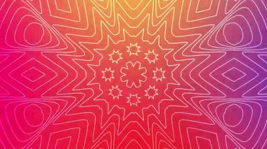 Kaleydoskop arka plan renklendirici kırmızı turuncu soyut hareketli gradyan, 4K kusursuz döngü animasyonu