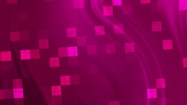 teknoloji arkaplan, kare piksel macenta rengi, 4K diamless döngü animasyonu