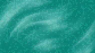 Hafif turkuaz arka plan titreşen noktalar soyut gradyan, fütüristik tasarımlar, teknoloji kavramları, dijital tema tasarımı, titreşen noktalar 4K kusursuz döngü animasyonu