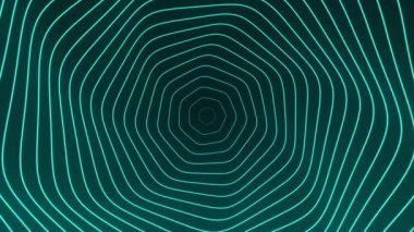 çember neon geometrik çizgi soyut turkuaz yeşil tasarım, 4K kusursuz döngü animasyonu