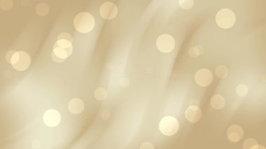 Zarif bej arkaplan, güzel bokeh parçacığı, yumuşak parlayan ışık, soyut koyu siyah dalgalı çizgi geometrik desen HD 4K kusursuz döngü animasyonu