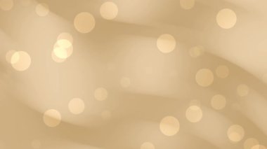 Zarif bej arkaplan, güzel bokeh parçacığı, yumuşak parlayan ışık, soyut koyu siyah dalgalı çizgi geometrik desen HD 4K kusursuz döngü animasyonu