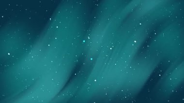Estetik deniz mavisi arka plan alanı, lüks beyaz parçacık ışık çizgileri, zarif girdap girdabı soyut mermer desen HD 4K kusursuz döngü animasyonu