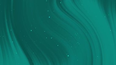 Zarif açık deniz mavisi arkaplanı, güzel bokeh parçacığı, yumuşak parlayan ışık, dalgalar eğimli HD 4K kıvrımlı çizgi ile soyut turkuaz gradyan kusursuz döngü animasyonu