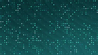 Teknoloji koyu deniz mavisi arka plan, göz kırpan beyaz nokta, eğri çizgi soyut desen, fütüristik, Hi tech, HD 4K kusursuz döngü animasyonu