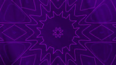 Zarif kaleydoskop soyut koyu çivit arkaplan, mor HD 4K dikişsiz döngü animasyonu