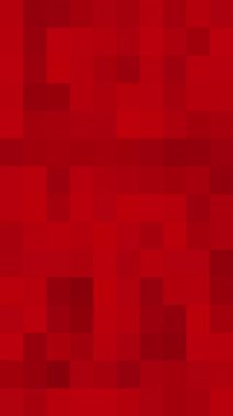 pixel mozaik katı soyut kırmızı arka plan çok renkli geometrik kare şekilli sanat deseni Hd kopya uzay dijital kutlaması kusursuz döngü animasyonu, dikey video