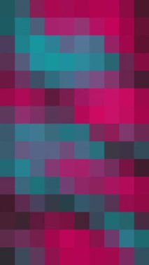 pixel mozaik soyut masal mavi arka plan çok renkli geometrik kare resim deseni HD dijital kopyalama kutlamadaki kusursuz döngü animasyonu, dikey video