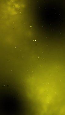 Duman ile koyu sarı arkaplan, zarif soyut gradyan parçacık simleri dikey video, HD dijital canlandırma animasyonu, web sitesi, canlı masaüstü ve duvar kağıdı
