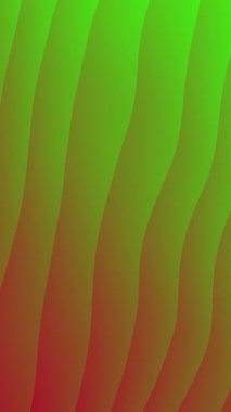 Estetik yeşil ve kırmızı arkaplan, düz akışlar organik, dikey video, hd, kıvrımlar dalgalı hareket