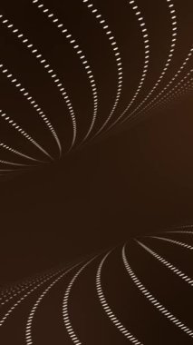 nokta kahverengi dijital fütürist girdap arkaplan, dikey, kopyala uzay teknolojisi 4K kusursuz döngü canlandırması