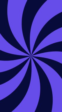 Mavi hareketli hipnotik spiral. Kusursuz Psychedelic spiral ve yavaş dönüş, eski tarz dikey animasyon