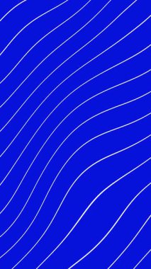 soyut mavi parlak arkaplan dalgalı çizgi ve eğri, 4K dikey hareketsiz animasyon