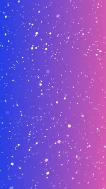 Sihirli ve sakin tasarım projeleri için beyaz parçacıklarla dolu mavi soyut doku, dikey hareketsiz animasyon