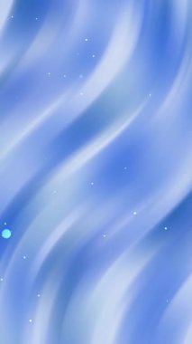 Beyaz yıldız parçacığı ile mavi gökyüzü gradyan arka planı, soyut hareket döngüsü dikey canlandırma