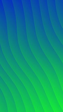 Modern dijital duvar kâğıdı veya zarif minimalist tasarım dikey tasarımı için pürüzsüz renk geçişi ve hareketli katman dokusuna sahip yeşil mavi soyut dalgalı gradyan arkaplan