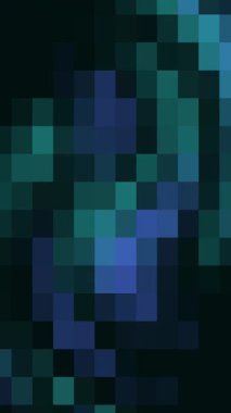 piksel sanat mozaiği mavi turkuaz arka plan dalgası dikey 4K dikey dikişsiz döngü canlandırması