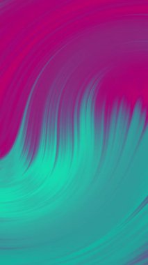 cyan arkaplan pembe sıvı soyut dikey 4K dikey dikey döngü canlandırması