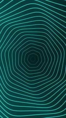 çember neon geometrik çizgi soyut turkuaz yeşil tasarım, dikey 4K dikey dikişsiz döngü animasyonu
