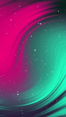 Lüks beyaz parçacık ışık çizgileri, neon yeşil ve pembe soyut dikey 4K dikey dikey döngü animasyonuna sahip alan arkaplanı