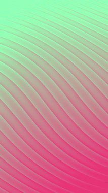 soyut pembe ve yeşil arkaplan, yumuşak, hafif ve temiz, köşegen dalga çizgisi gradyanı, dikey HD 4K dikey döngü animasyonu
