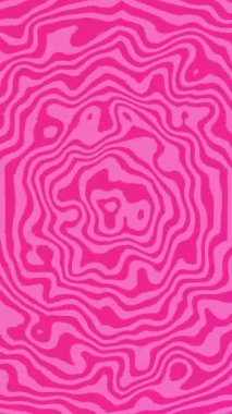 garip pembe arkaplan, sarmal desen, soyut kıvrımlı optik illüzyon, dikey HD 4K kusursuz döngü animasyonu