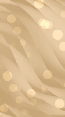 Zarif düz bej arkaplan, güzel bokeh parçacığı, yumuşak parlayan ışık, soyut gradyan dikey HD 4K kusursuz döngü animasyonu