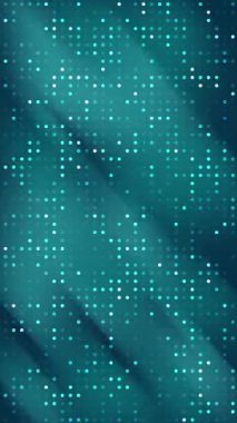 Teknolojik deniz mavisi arka plan, göz kırpan beyaz nokta, zarif kıvrımlı soyut mermer desen, fütüristik, Hi tech, dikey HD 4K dikey dikişsiz döngü animasyonu